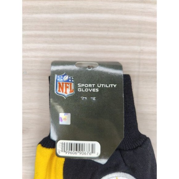 NFL Pittsburgh Steelers Adult Utility Work Garden Gloves Embroidered Logo C29 - Picture 3 of 5